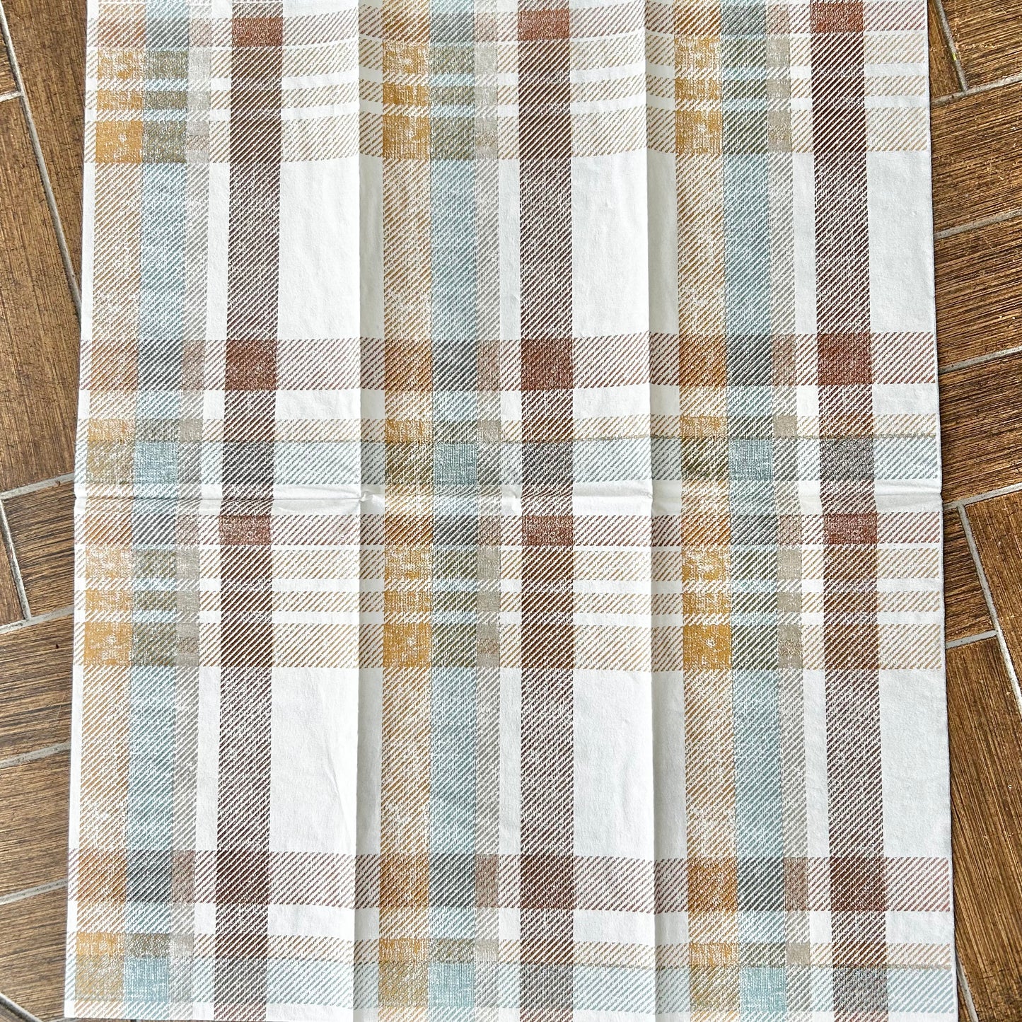 Napkin | Blue and Brown Plaid