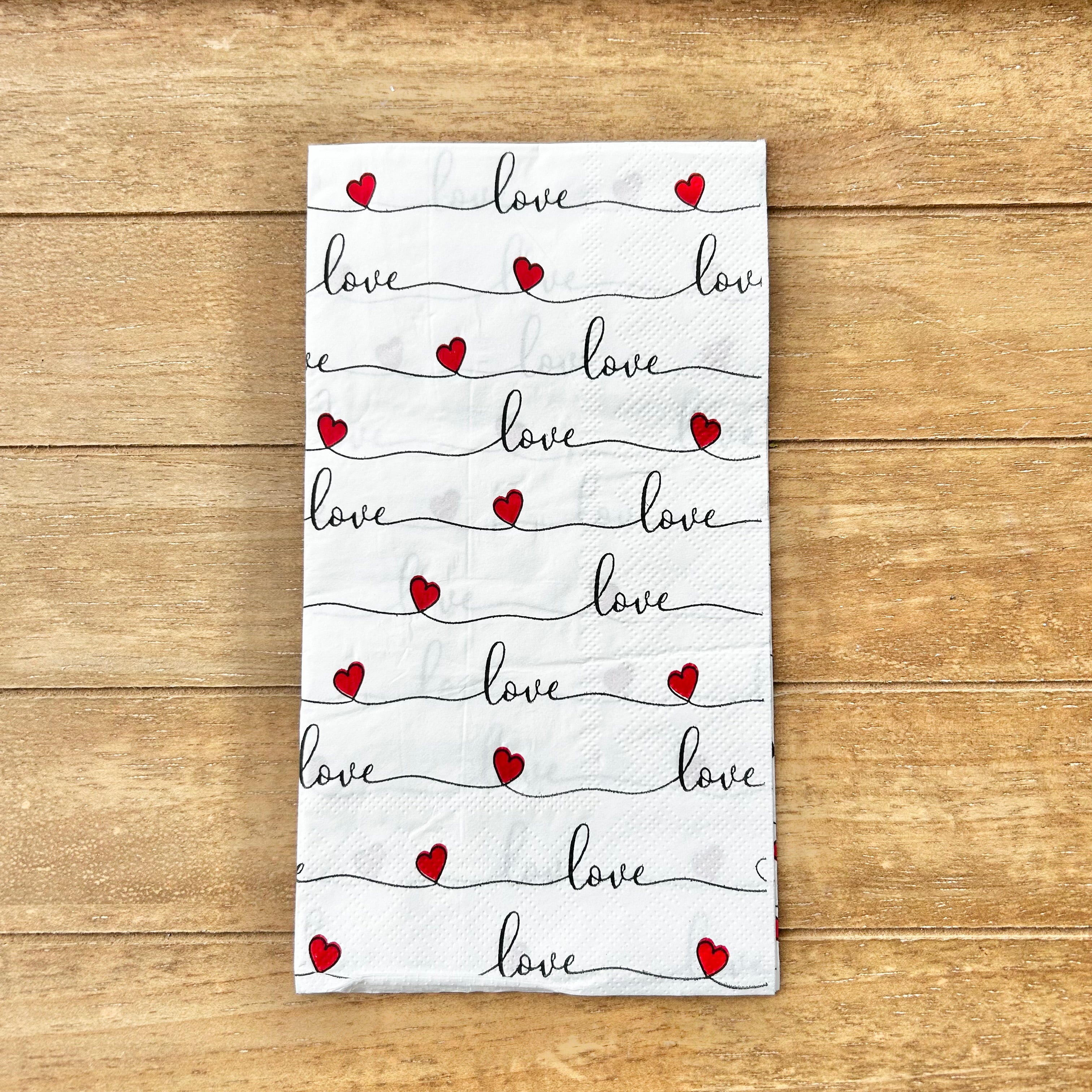 Napkin | Valentine Love in Script – My Home Matters