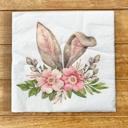 Napkin | Bunny Ears on White