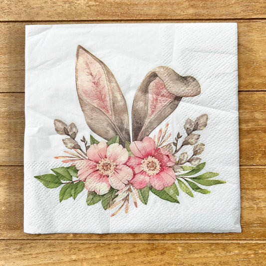 Napkin | Bunny Ears on White