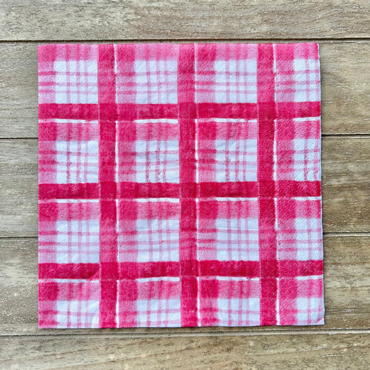Napkin | Red and White Plaid