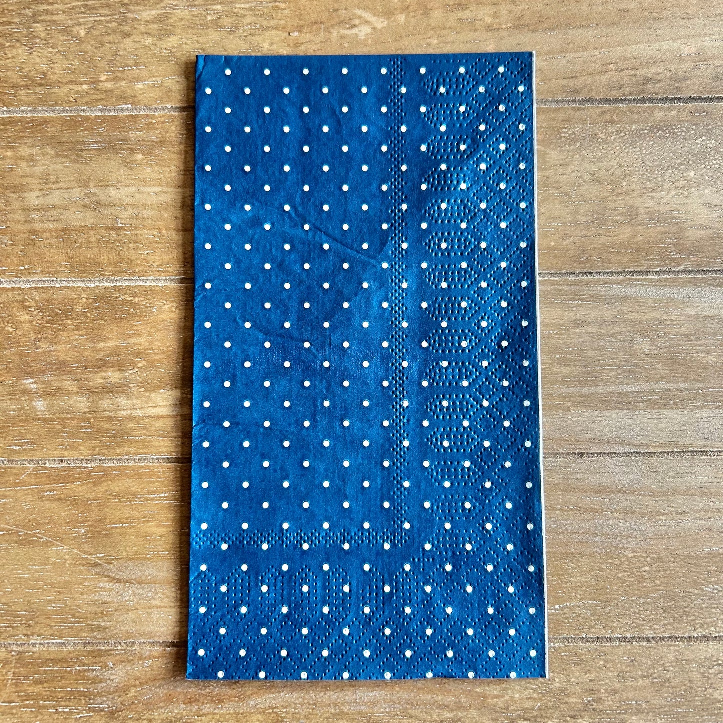Napkin | Navy Blue Polka Dots