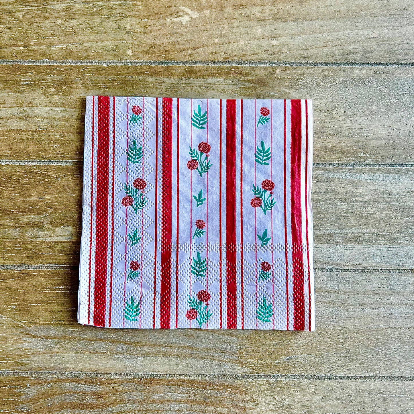 Napkin | Flowers and Stripes