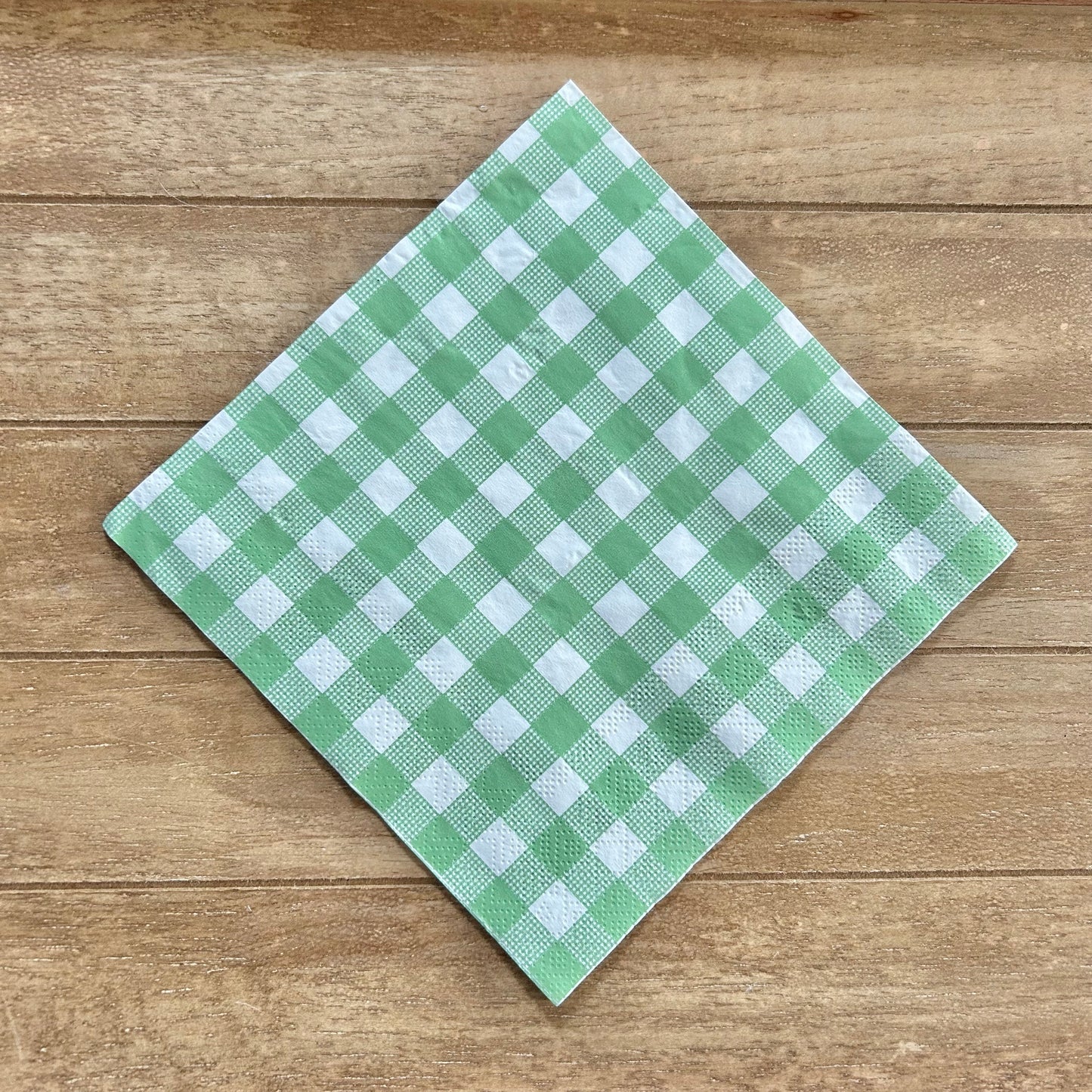Napkin | Green and White Gingham