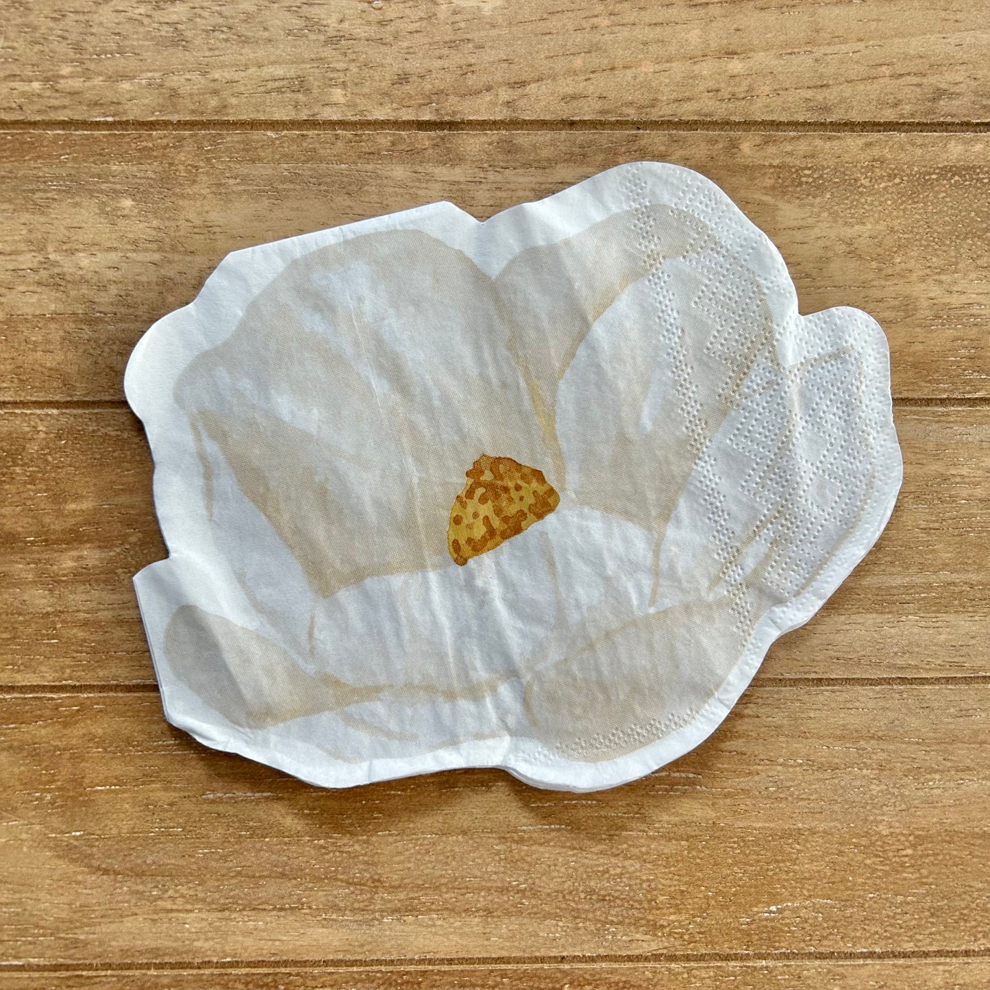 Napkin | White Magnolia Flower