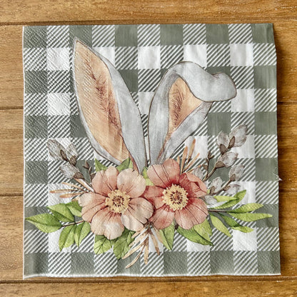 Napkin | Dual Print Bunny Ears and Butt