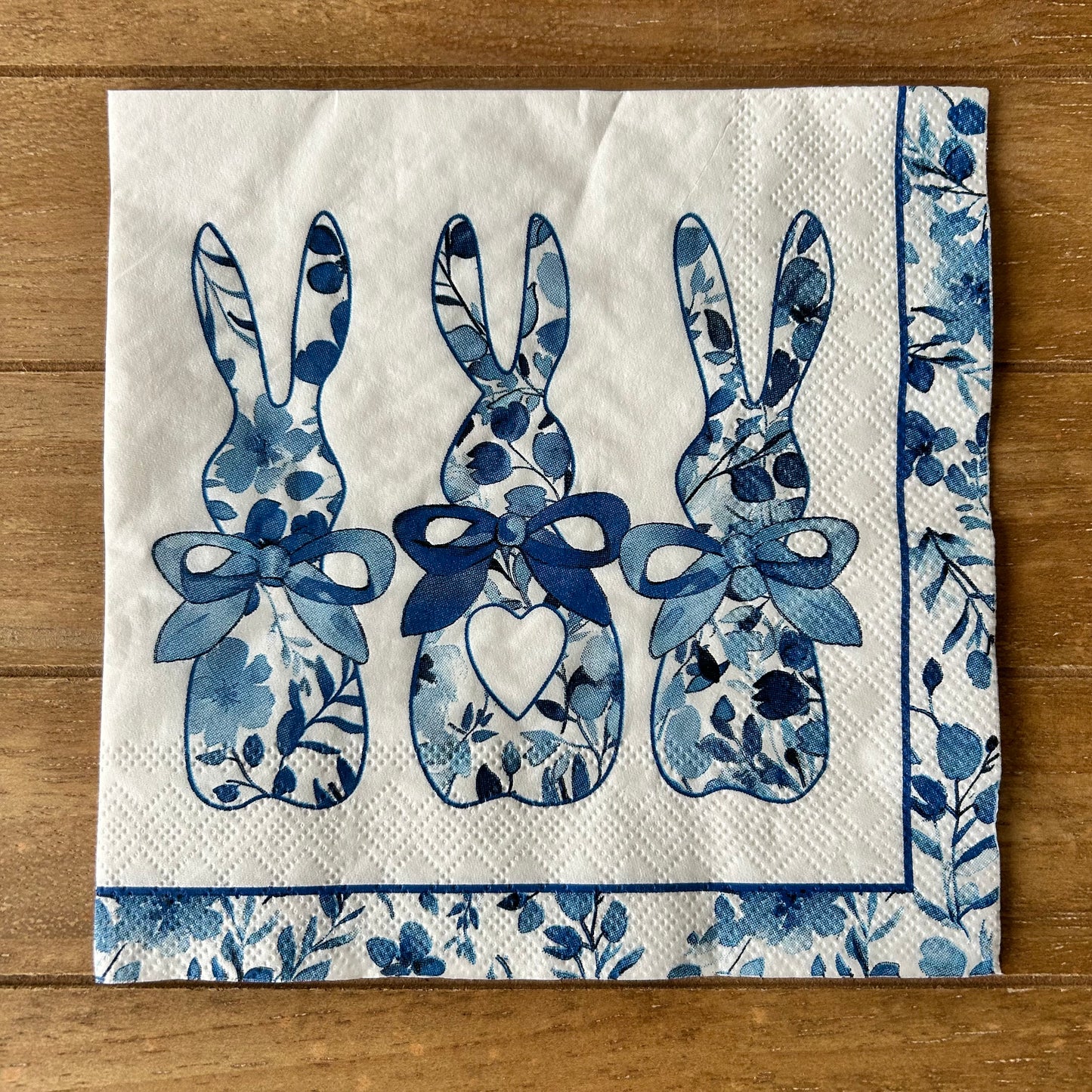 Napkin | Bunny Trio in Blues