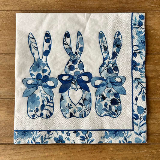 Napkin | Bunny Trio in Blues