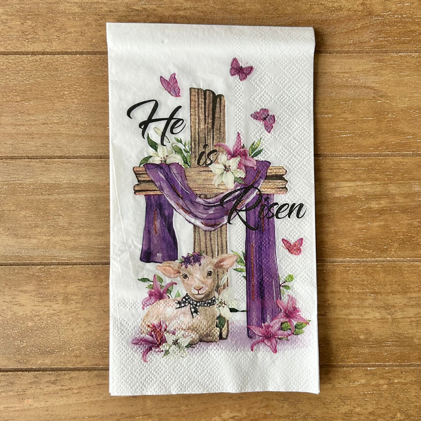 Napkin | He is Risen Lamb