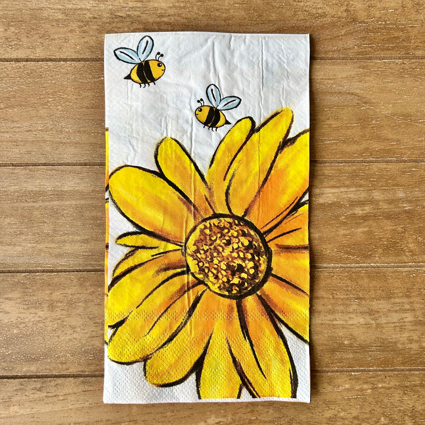 Napkin | Dual Print Sunflower Bee