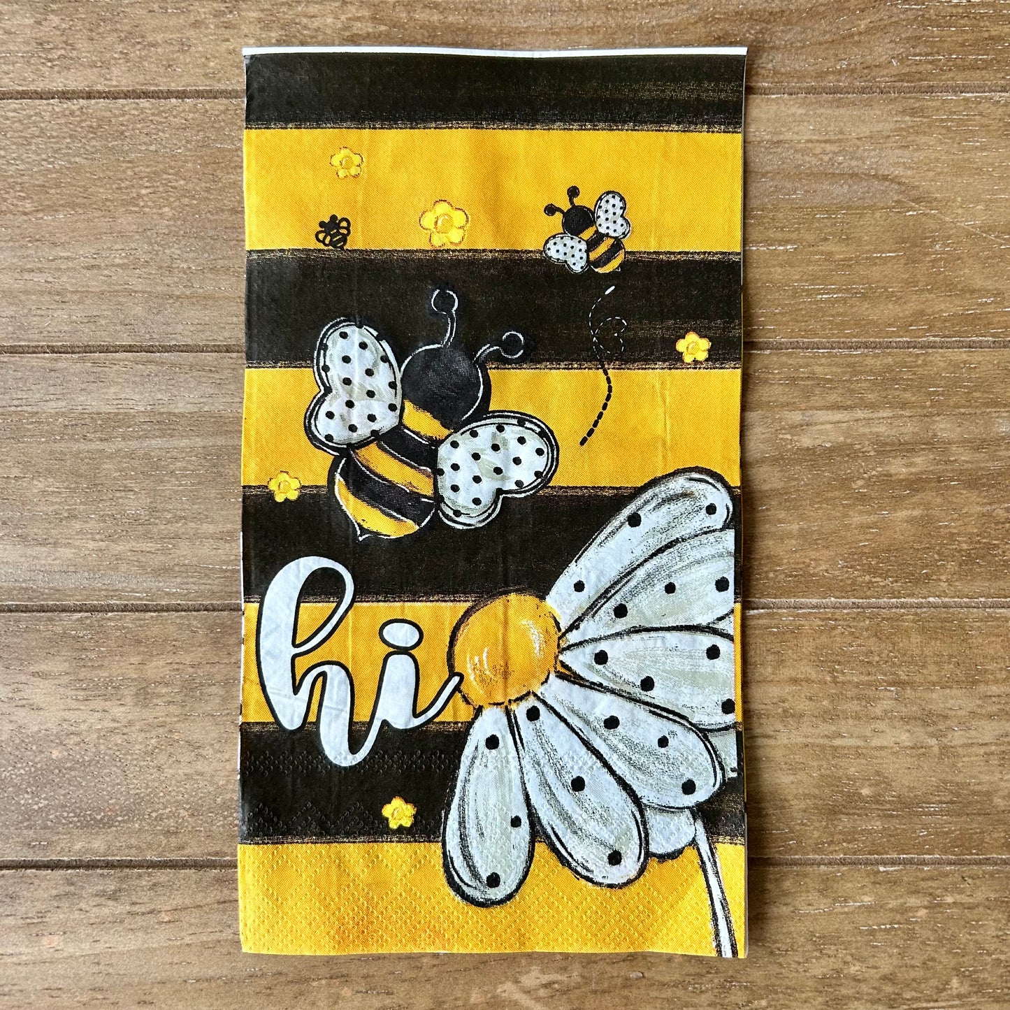 Napkin | Dual Print Sunflower Bee