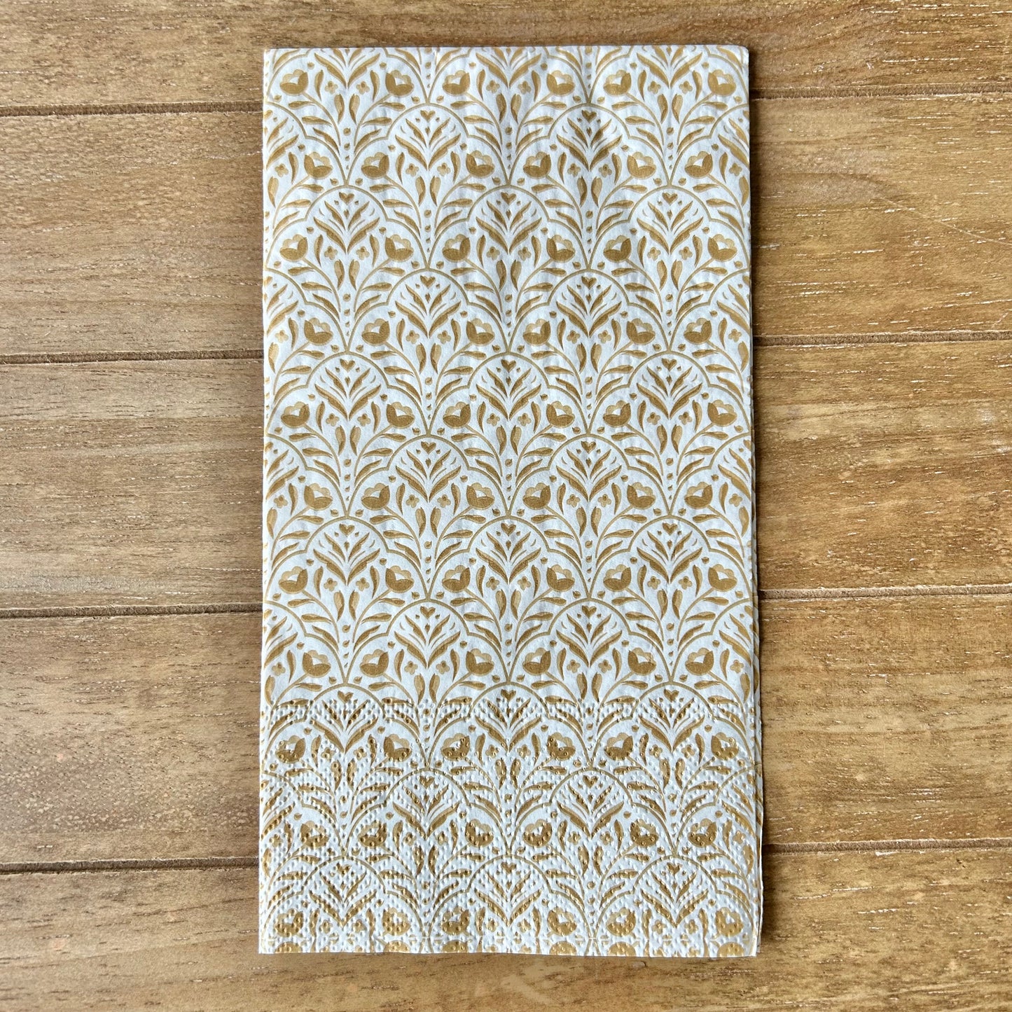 Napkin | Gold and White Print