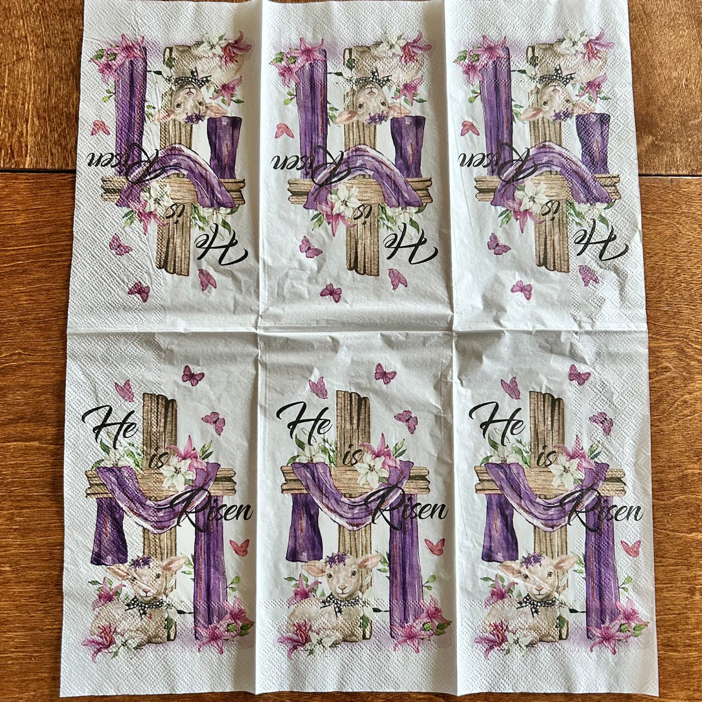 Napkin | He is Risen Lamb