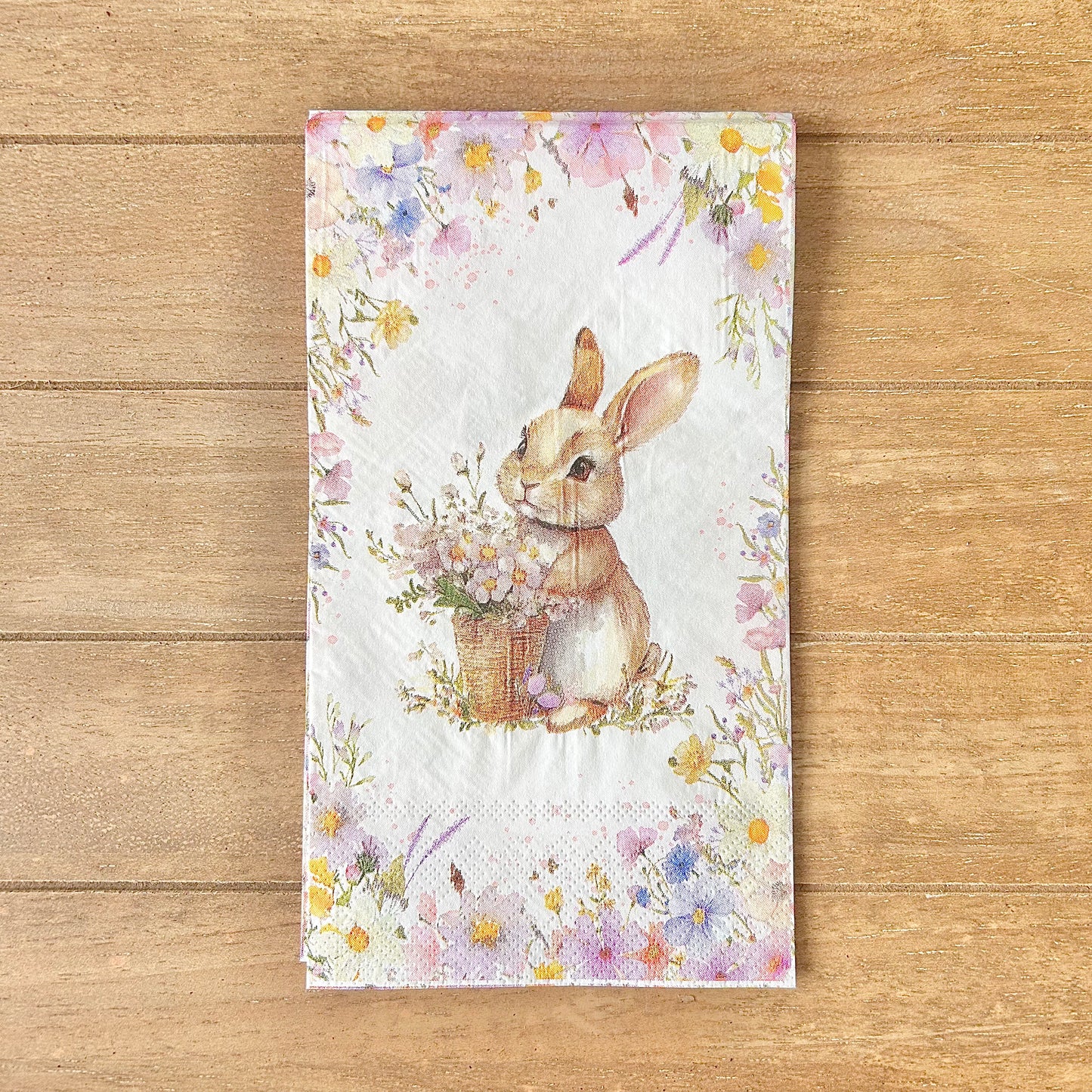 Napkin | Bunny Amidst Flowers