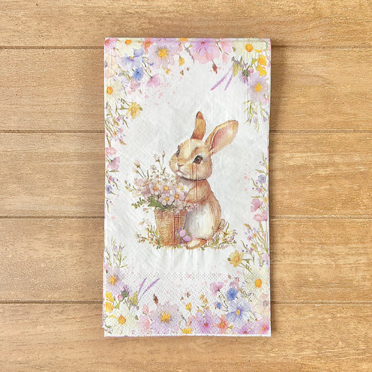Napkin | Bunny Amidst Flowers