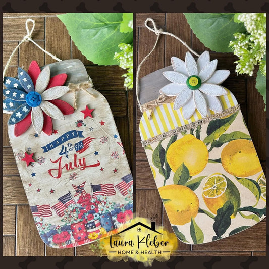 Reversible Mason Jar Sign