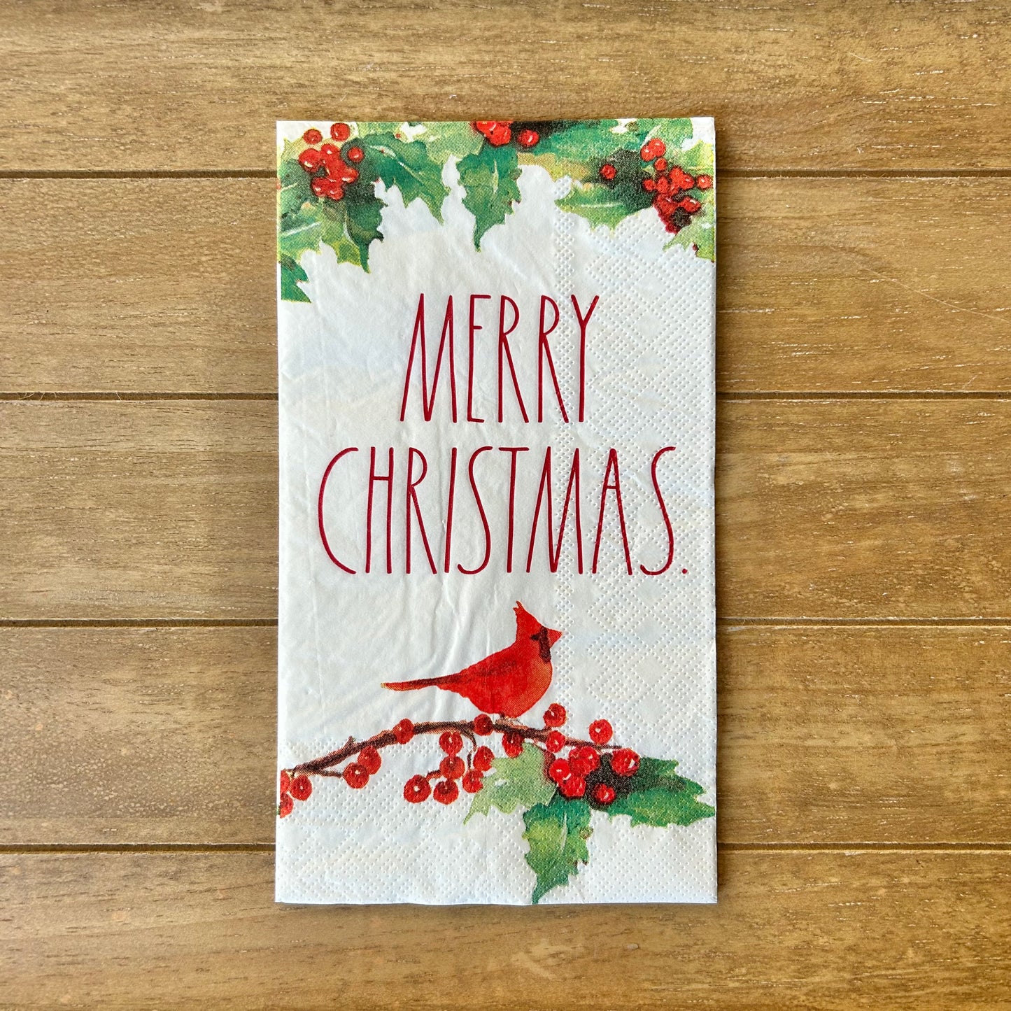 Napkin | Merry Christmas Cardinal