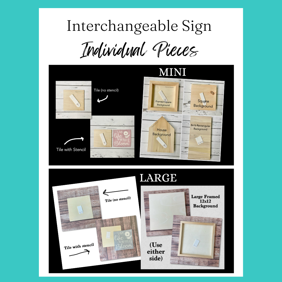 DIY Interchangeable Sign INDIVIDUAL PIECES