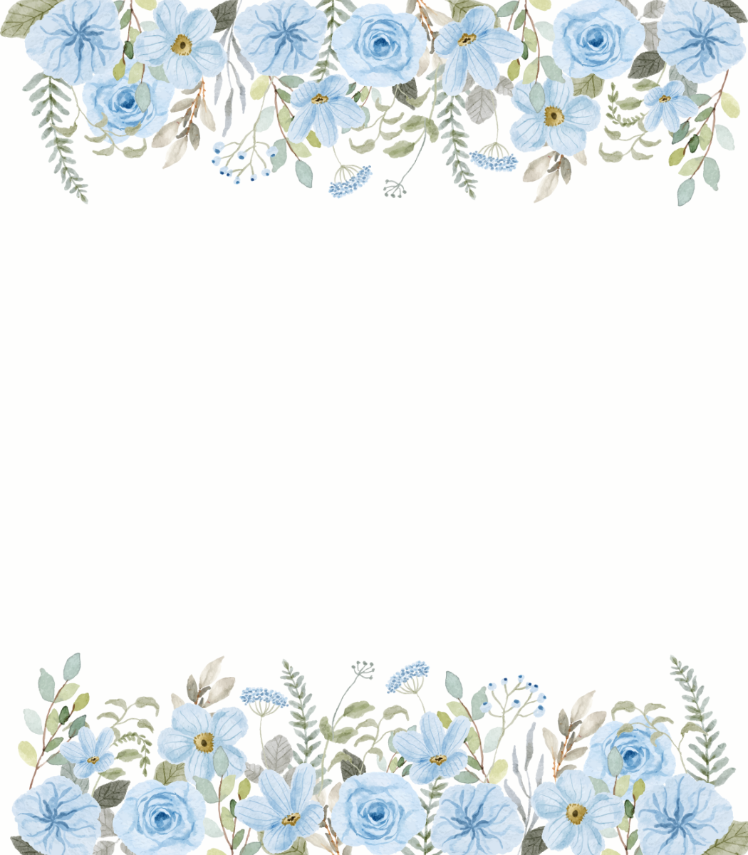 Place Cards | Light Blue Floral (Digital Download)