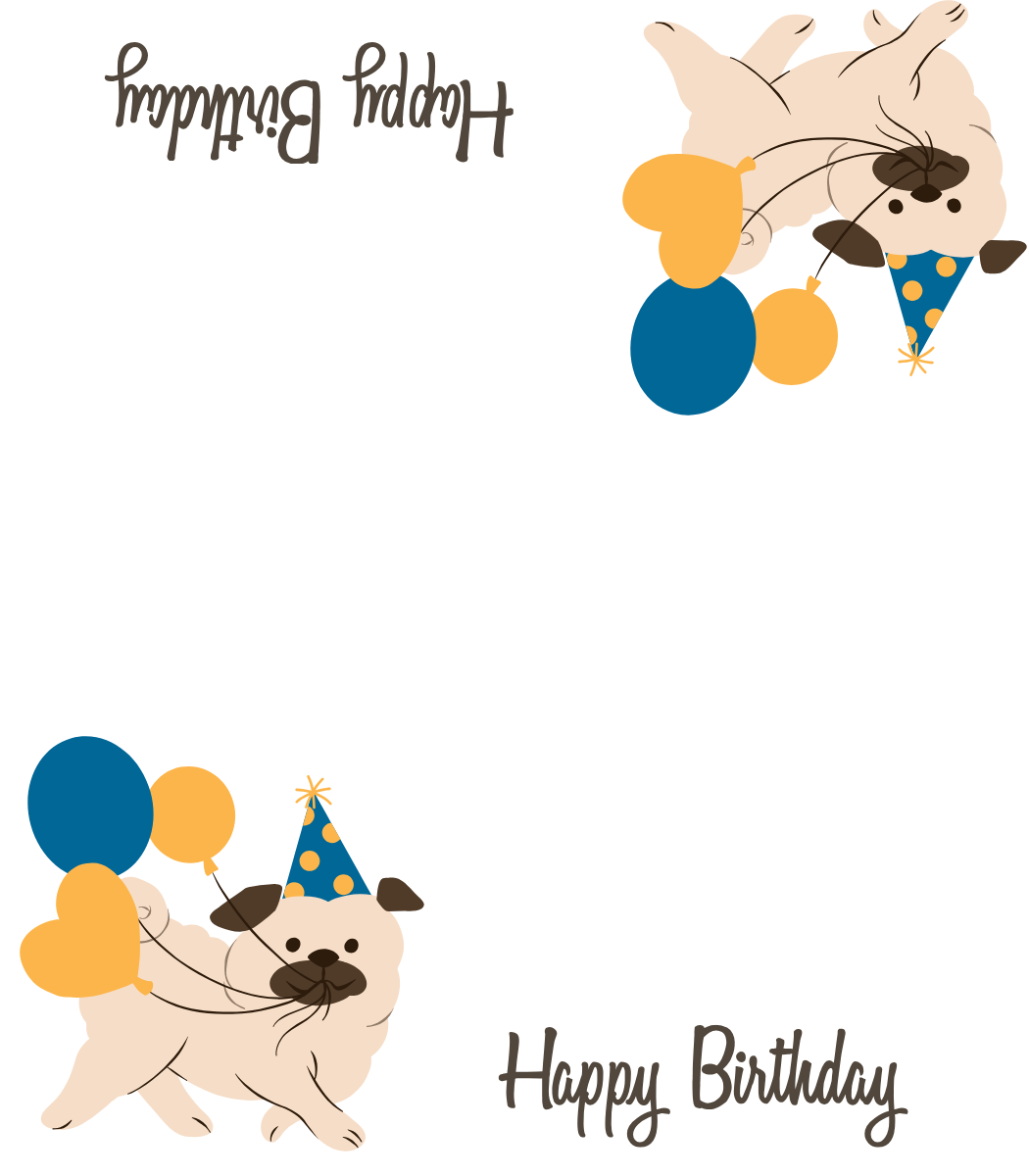 Place Cards | Happy Birthday Dogs