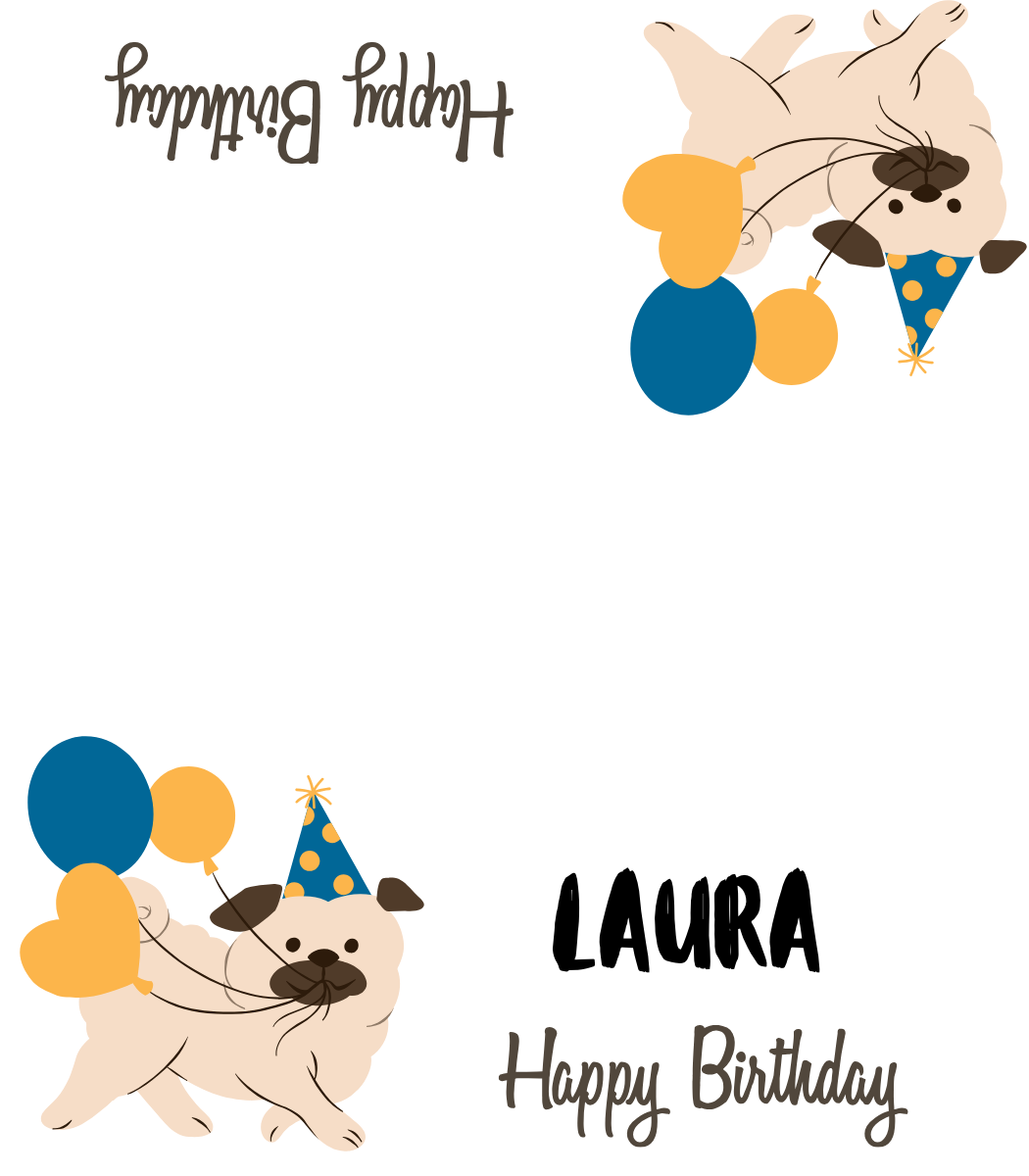 Place Cards | Happy Birthday Dogs