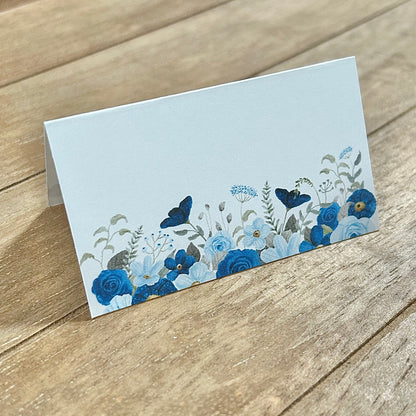 Place Cards | Dark Blue Floral (Digital Download)