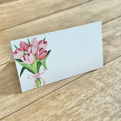 Place Cards | Pink Tulips (Digital Download)