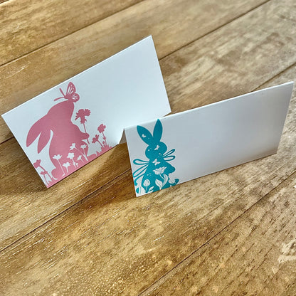 Place Cards | Bunnies in Pink and Blue (Digital Download)