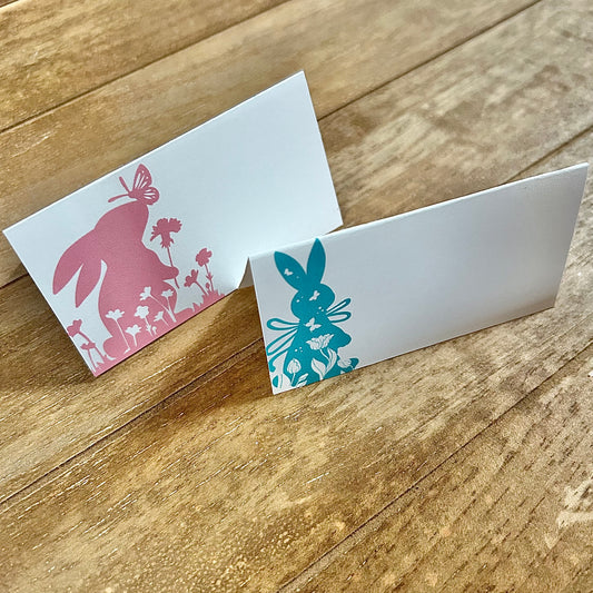 Place Cards | Bunnies in Pink and Blue