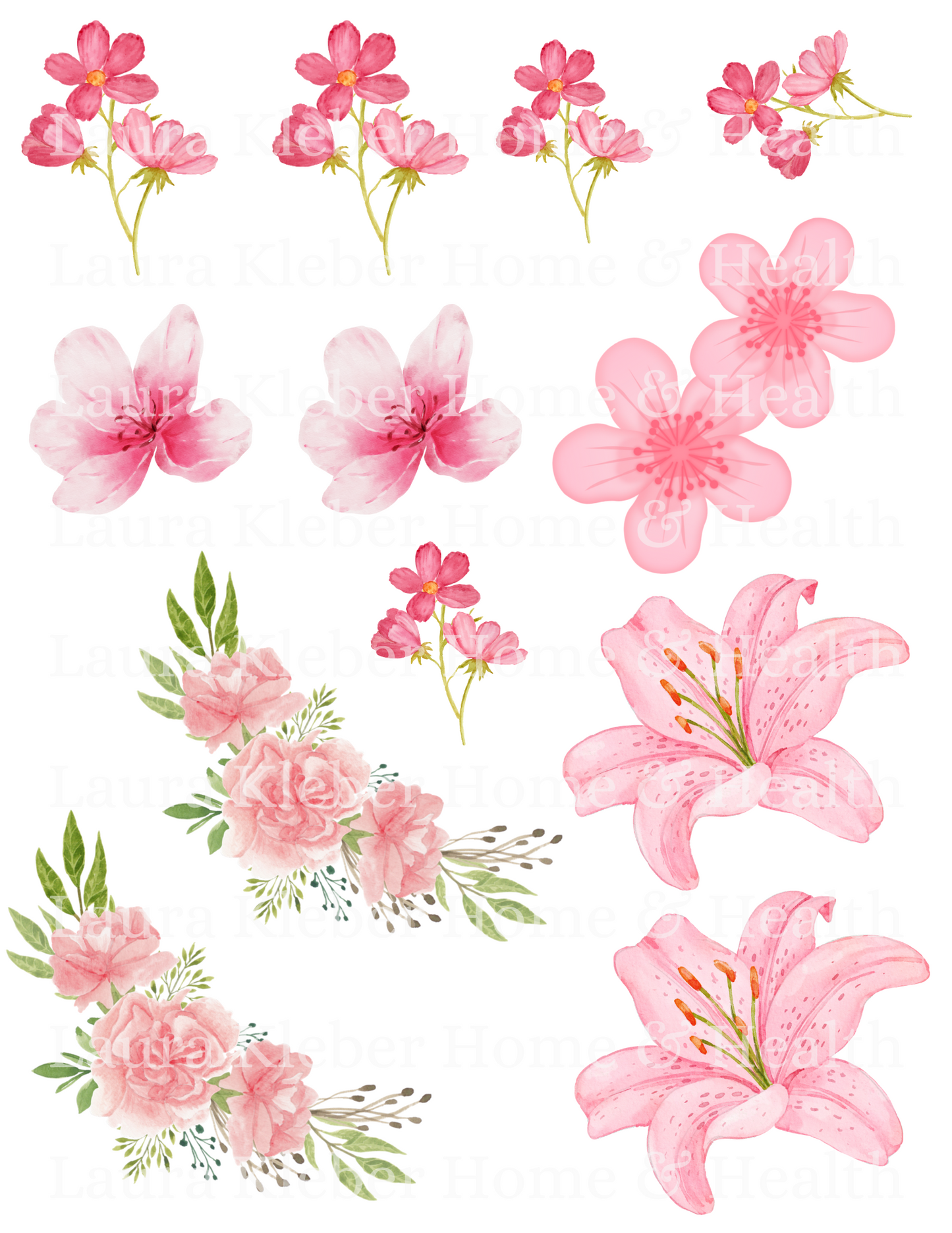 Decoupage Prints | Pink Bouquet (Digital Download)