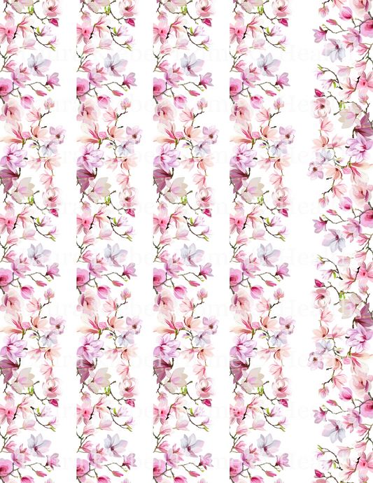 Decoupage Prints | Pink and Purple Blooms