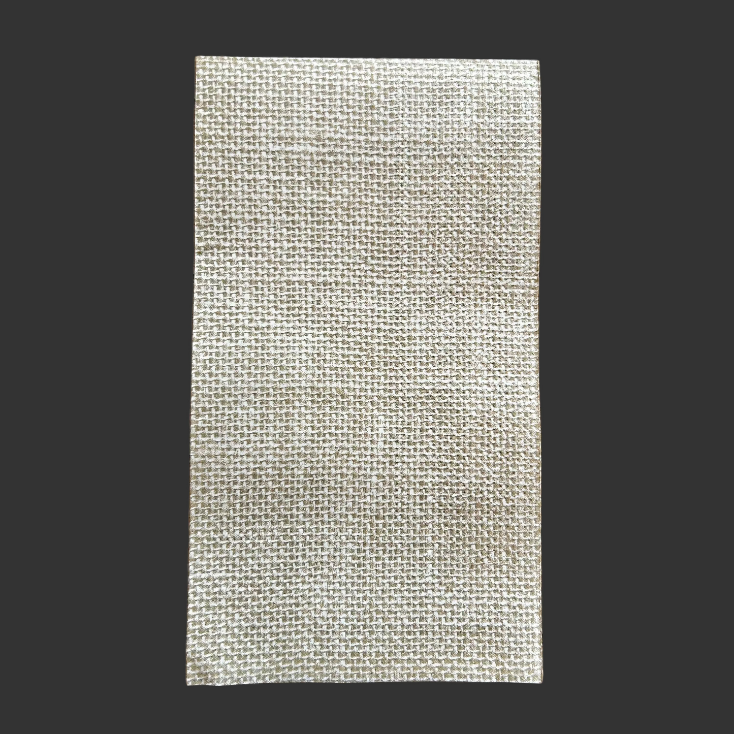 Faux burlap napkin on a dark background