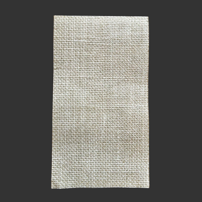 Faux burlap napkin on a dark background