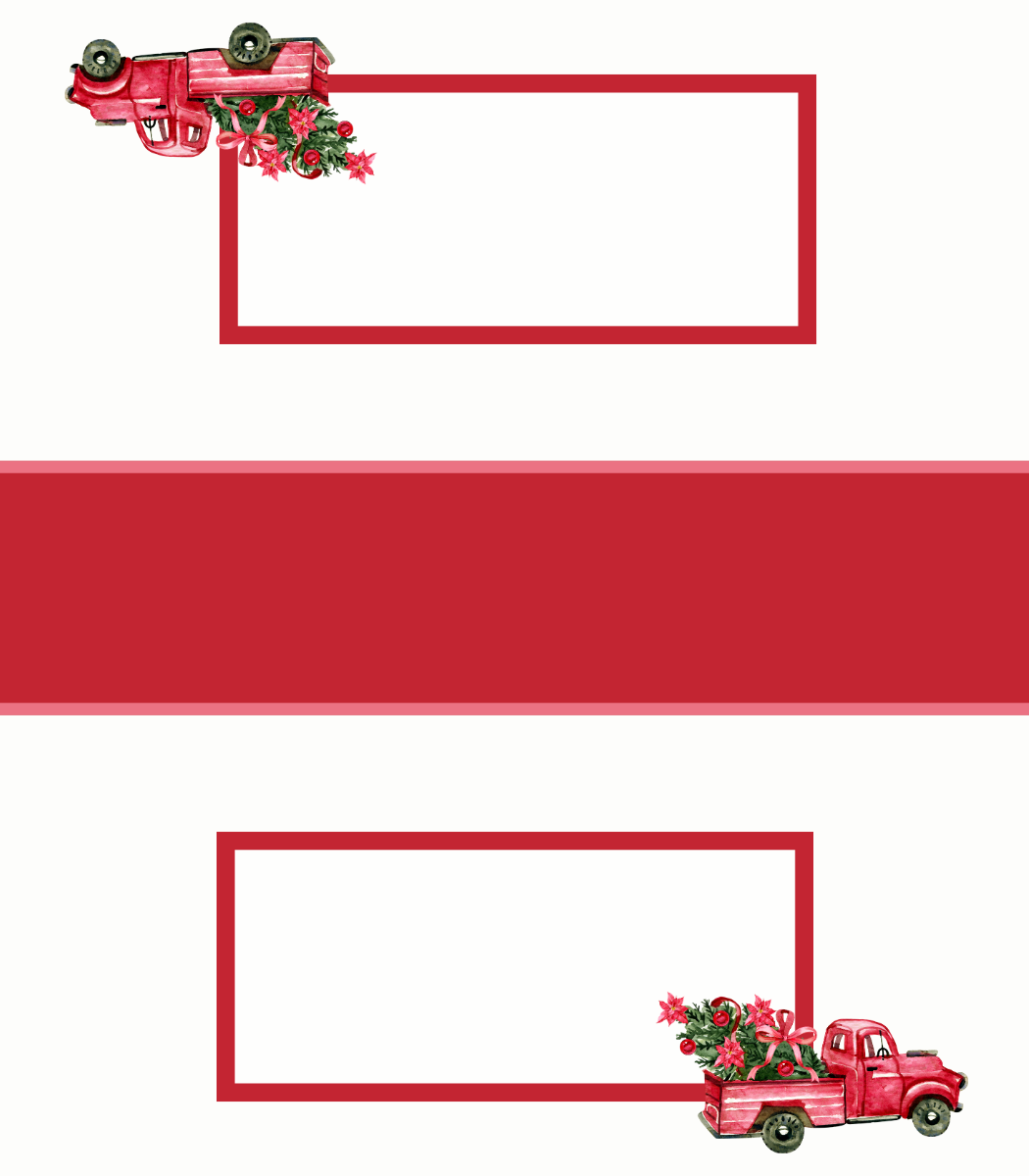 Digital Place Cards | Red Truck