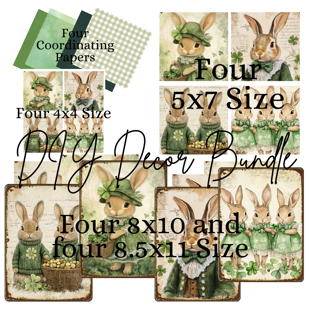 Prints | Shamrock Bunnies