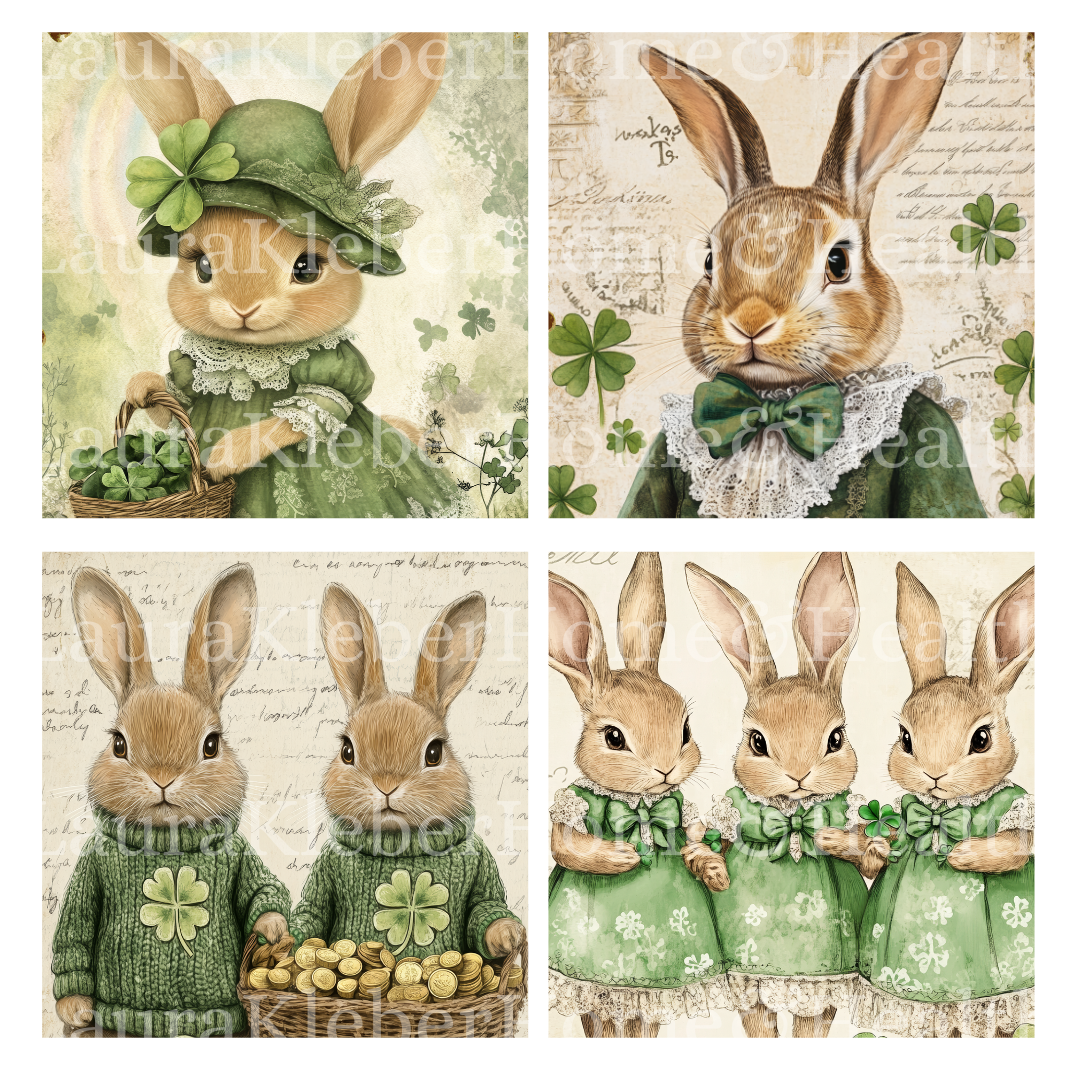 Prints | Shamrock Bunnies