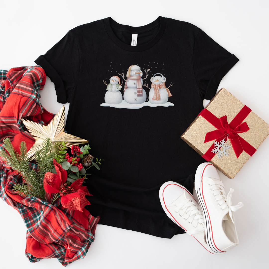 Snowman Trio - Short Sleeve Tee