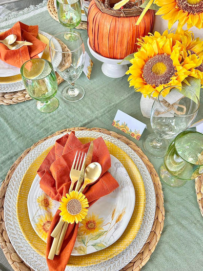 Place Cards | Fall Leaves with Plaid (Digital Download)