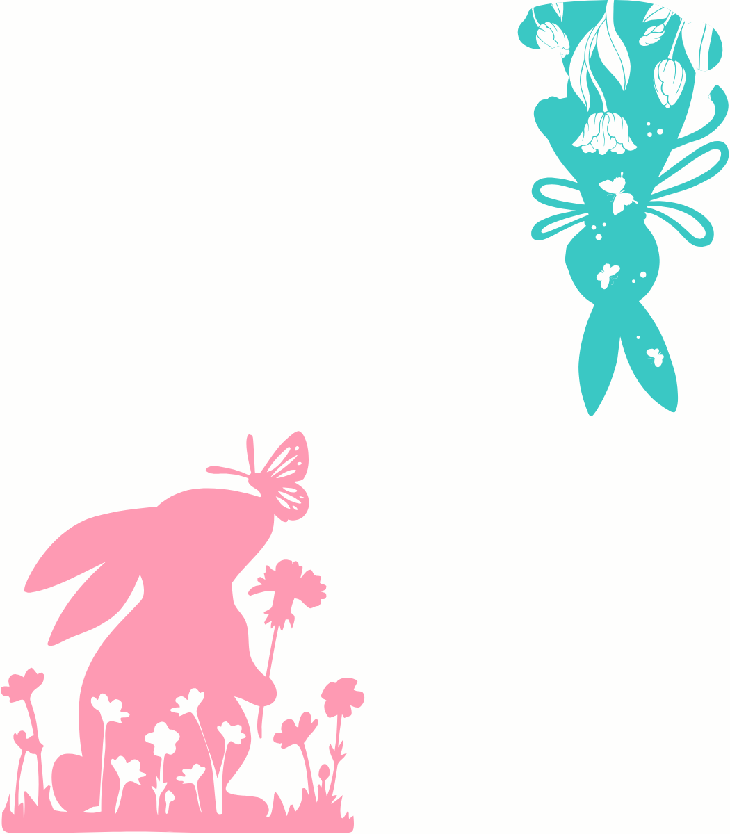 Place Cards | Bunnies in Pink and Blue (Digital Download)