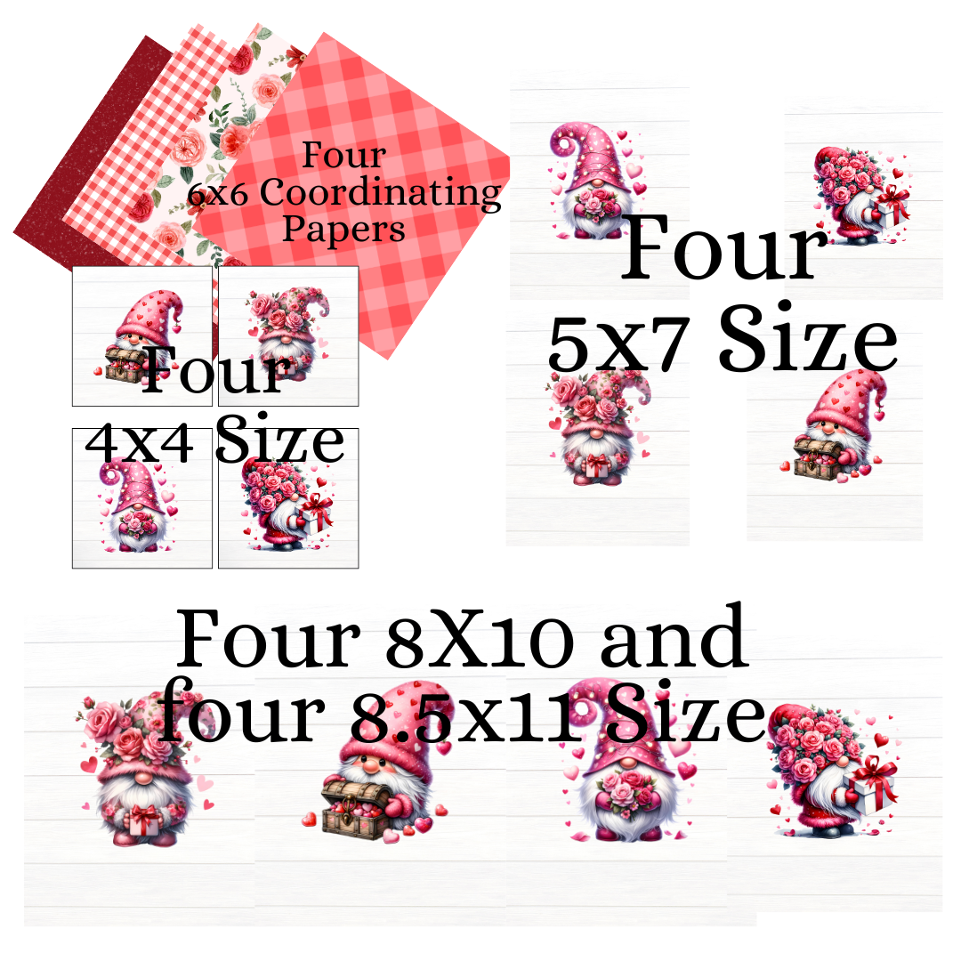 DIY Decor Bundle | Valentine Gnomes (Digital Printable)