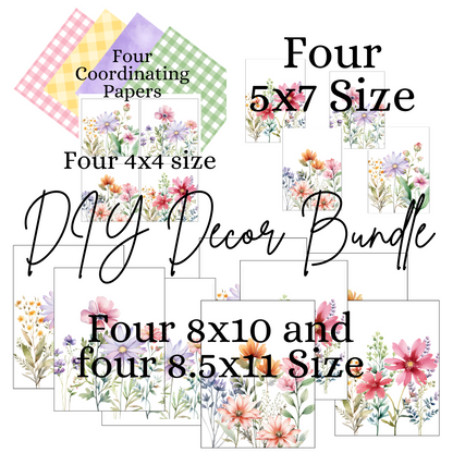 Digital DIY Decor Bundle | Wildflower Blooms