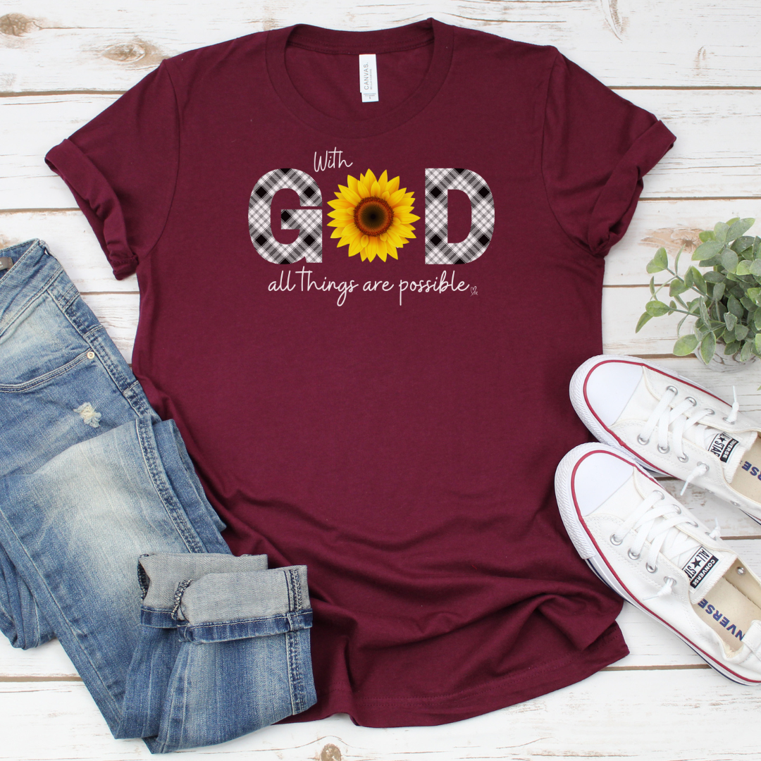 With God all things are Possible - Unisex Jersey Short Sleeve Tee