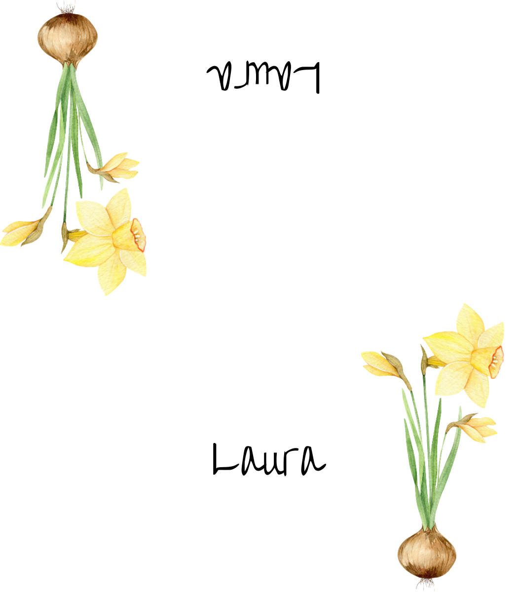 Place Cards | Yellow Daffodils (Digital Download)