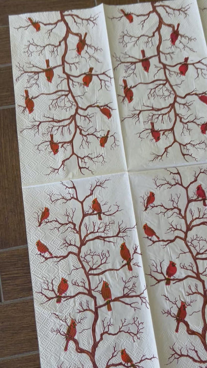 Napkin Bundle | Christmas Cardinals 3