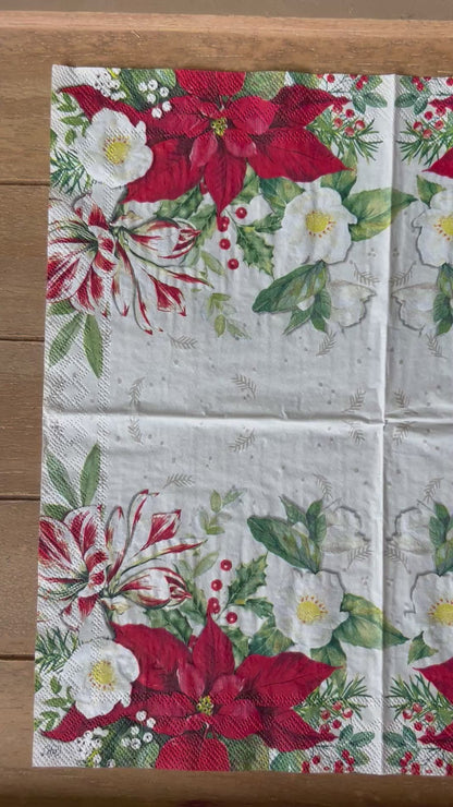 Napkin Bundle | Poinsettia Christmas