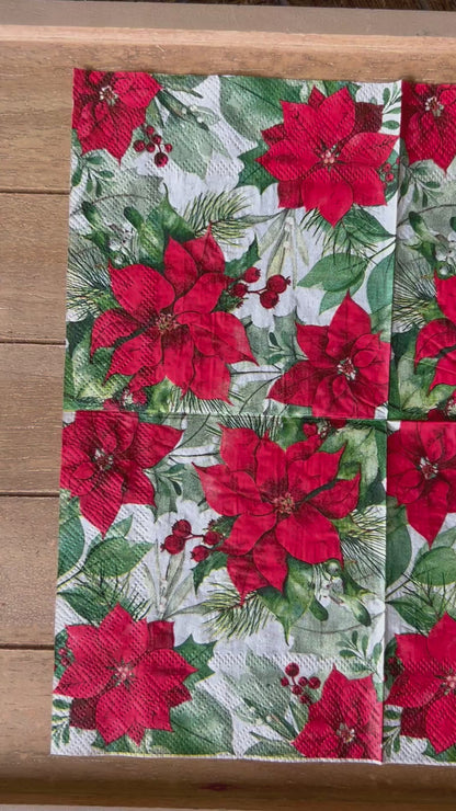 Napkin Bundle | Poinsettia Christmas