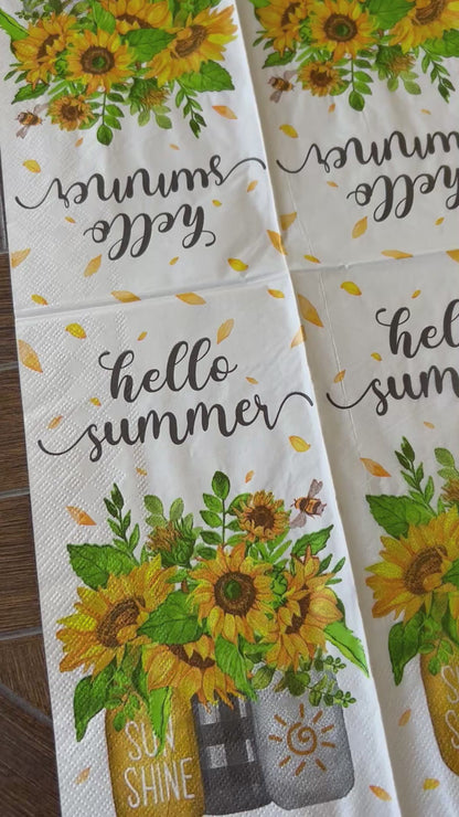 Napkin Bundle | Hello Summer Sunflowers