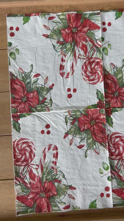 Napkin Bundle | Poinsettia Christmas