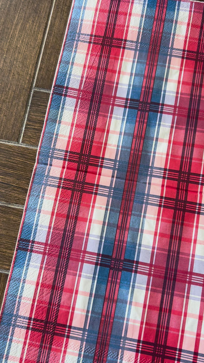Napkin | Red White & Blue Plaid