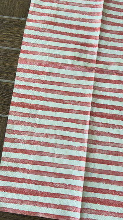Napkin | Soft Stripes in Red